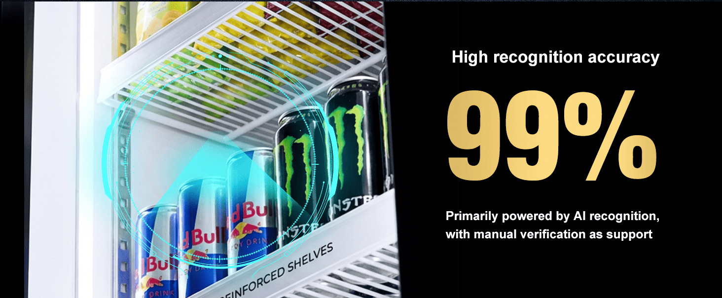 99% recognition accuracy via dual-camera AI vision fo grab-and-go precise billing and loss prevention